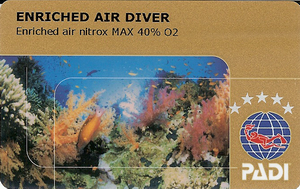 PADI Enriched Air Diver scan front